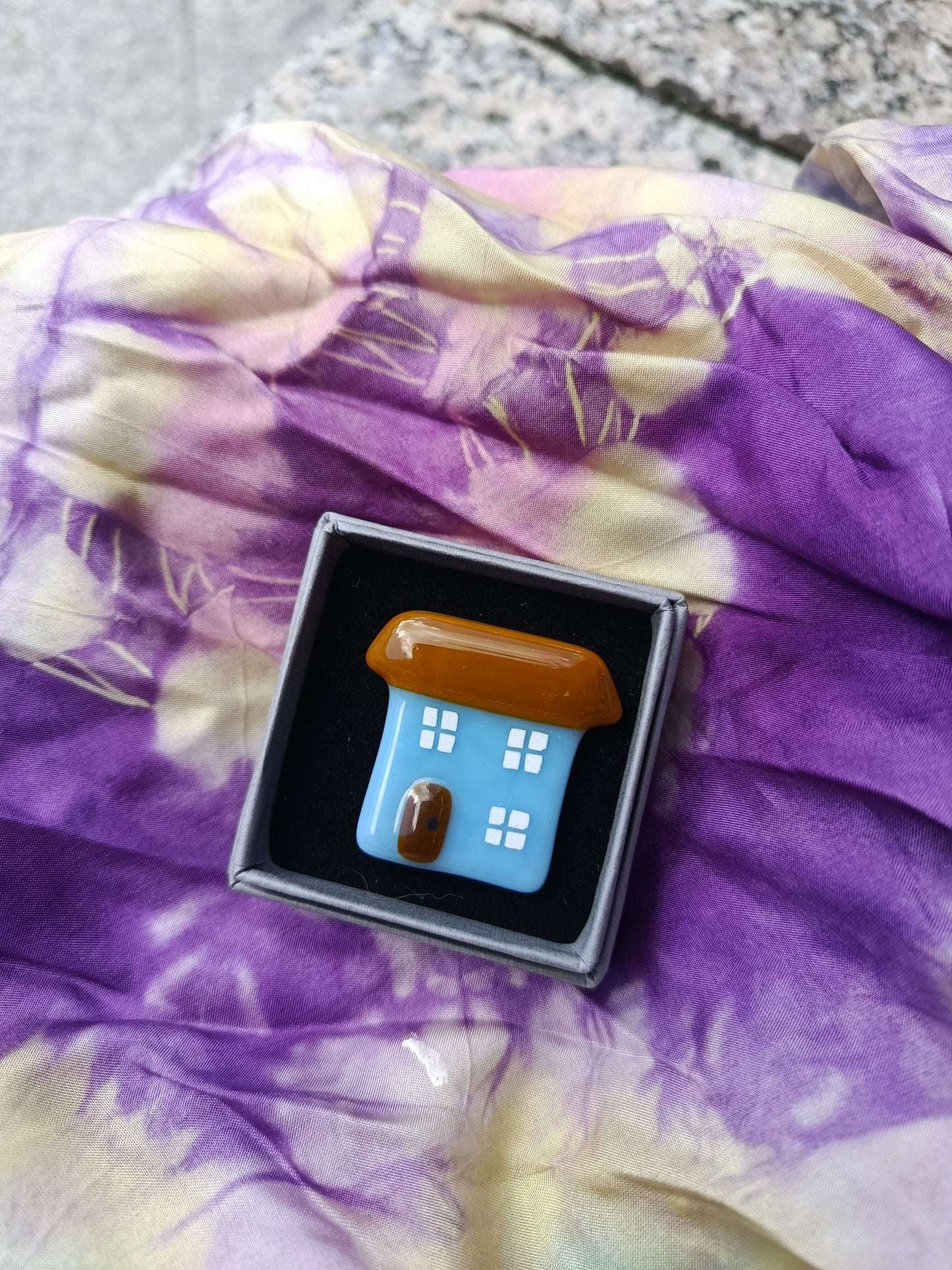 Fused Glass House Pins