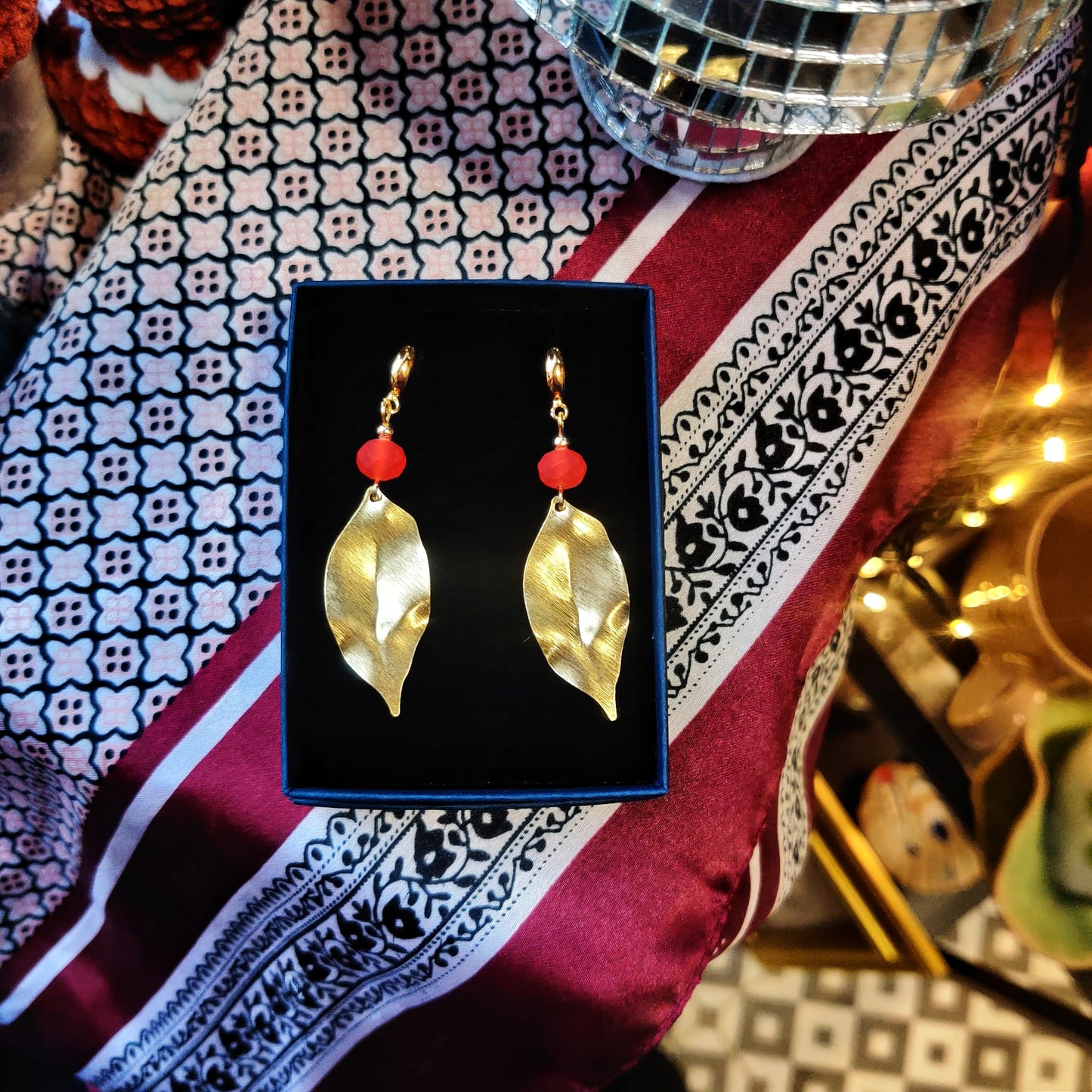 Danu Brass Earrings with Beads