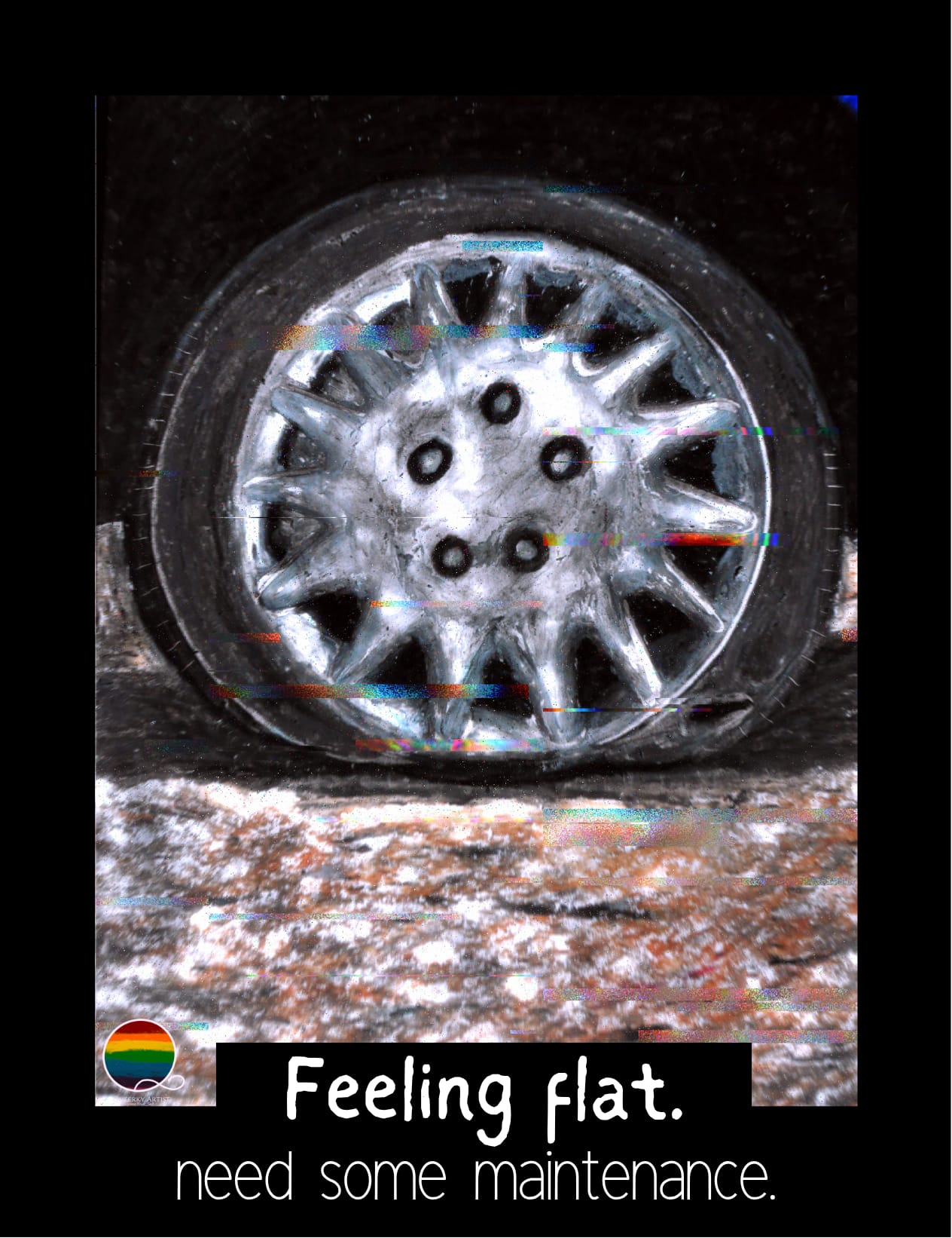 Queerky Artist magnet talking cards