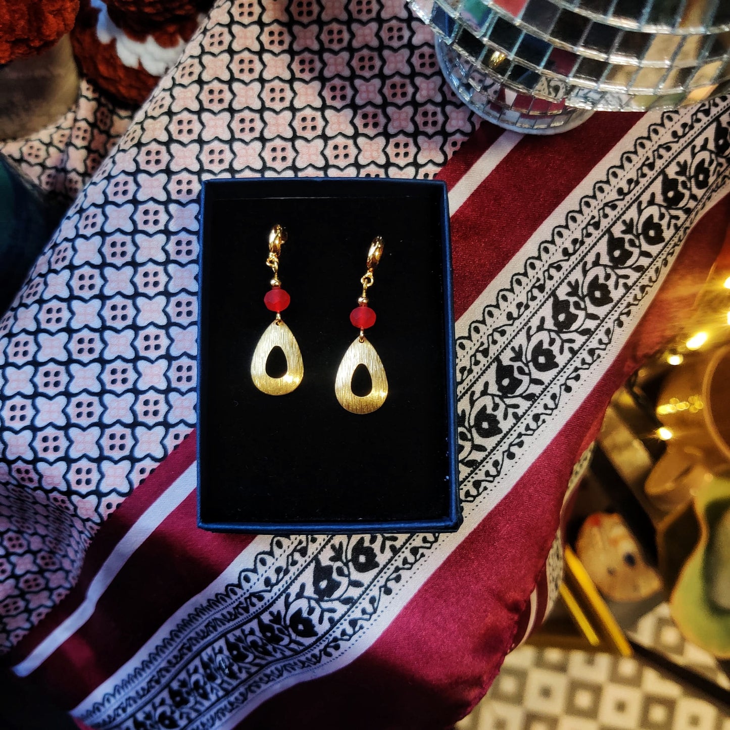 Danu Brass Earrings with Beads