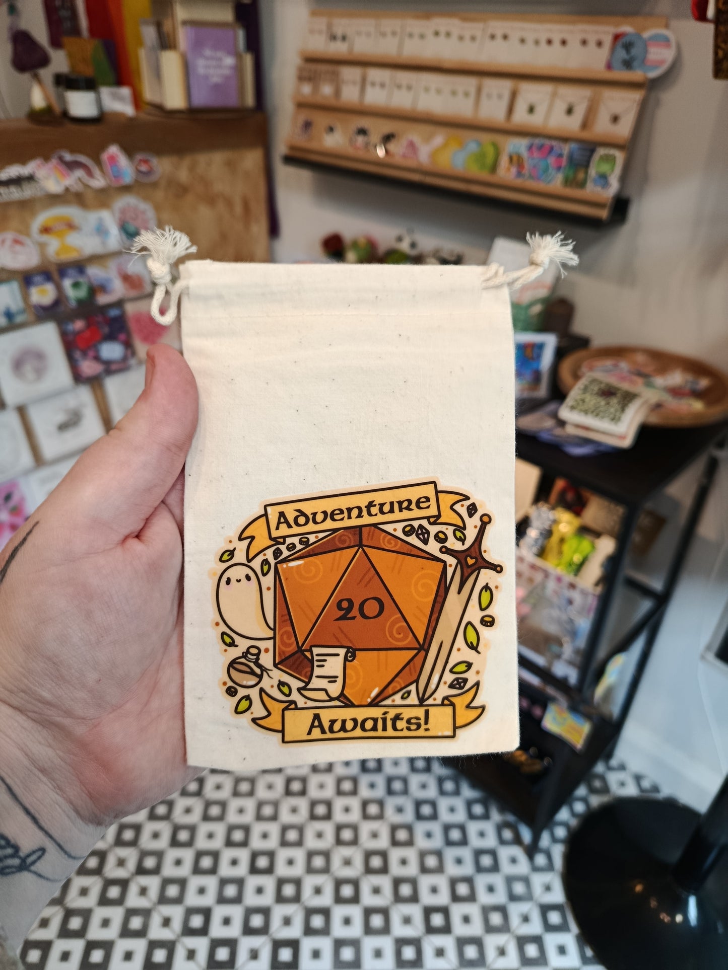 Adventure awaits dice bags