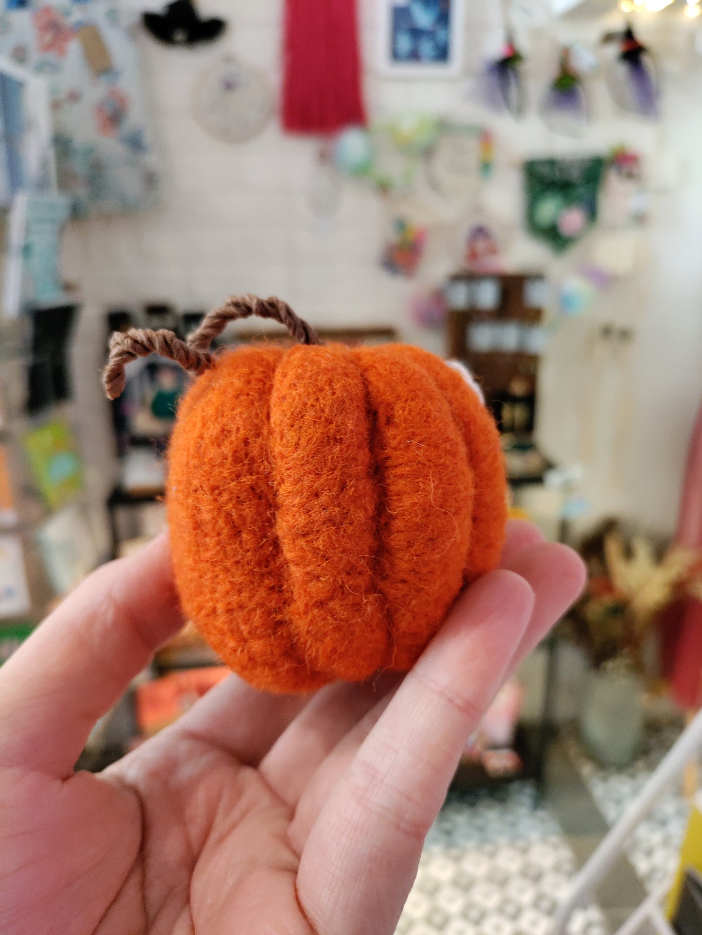 Felted pumpkins