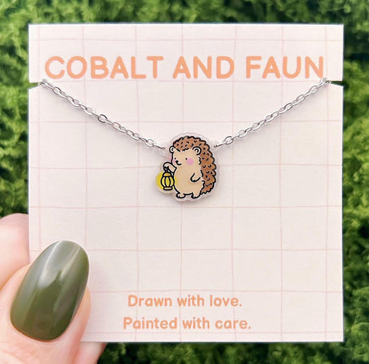 Cobalt and Faun Necklaces