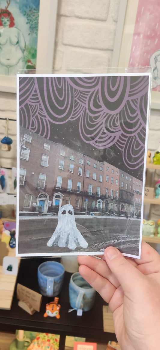 Ghost Collage Art Print