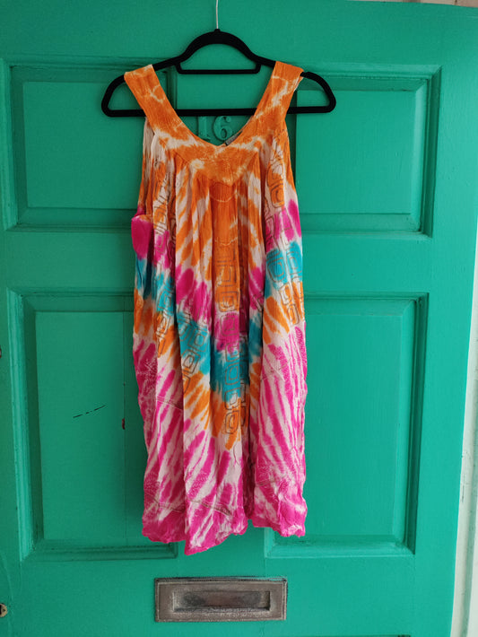 Island expressions free size tie dye dress