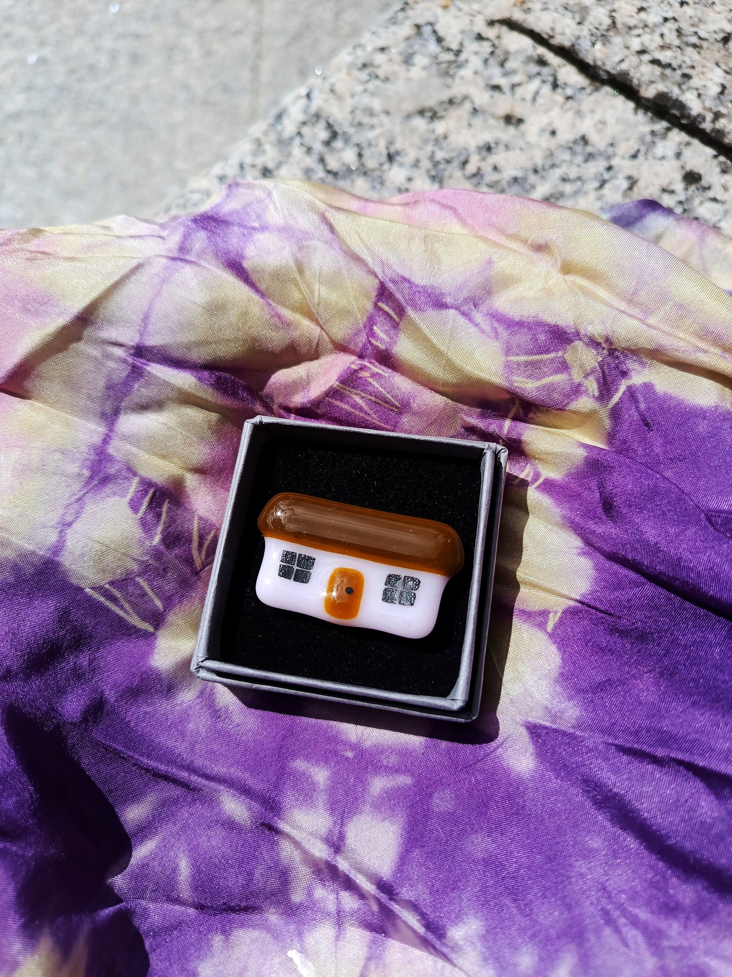 Fused Glass House Pins
