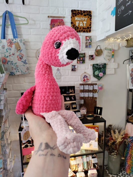 Crochet flamingo