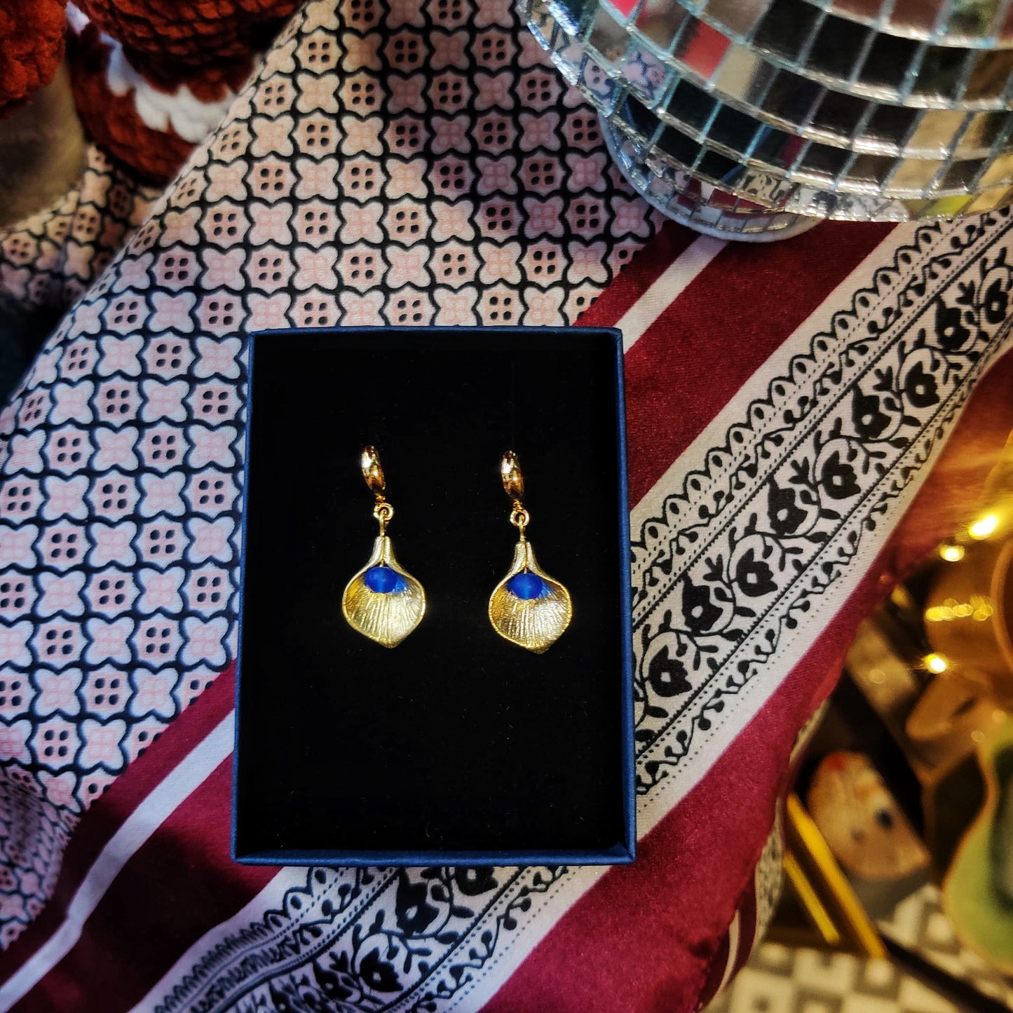 Danu Brass Earrings with Beads