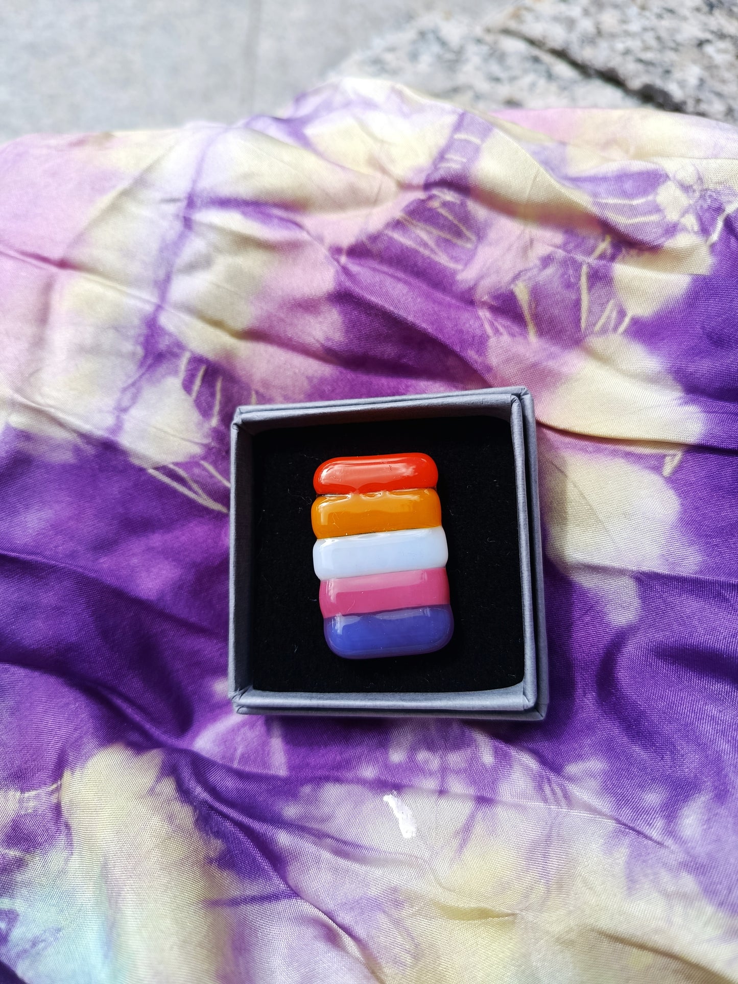 Pride Flags Fused Glass Pin