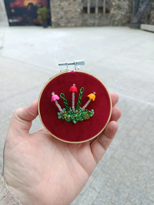 Mushroom Bead Embroidery