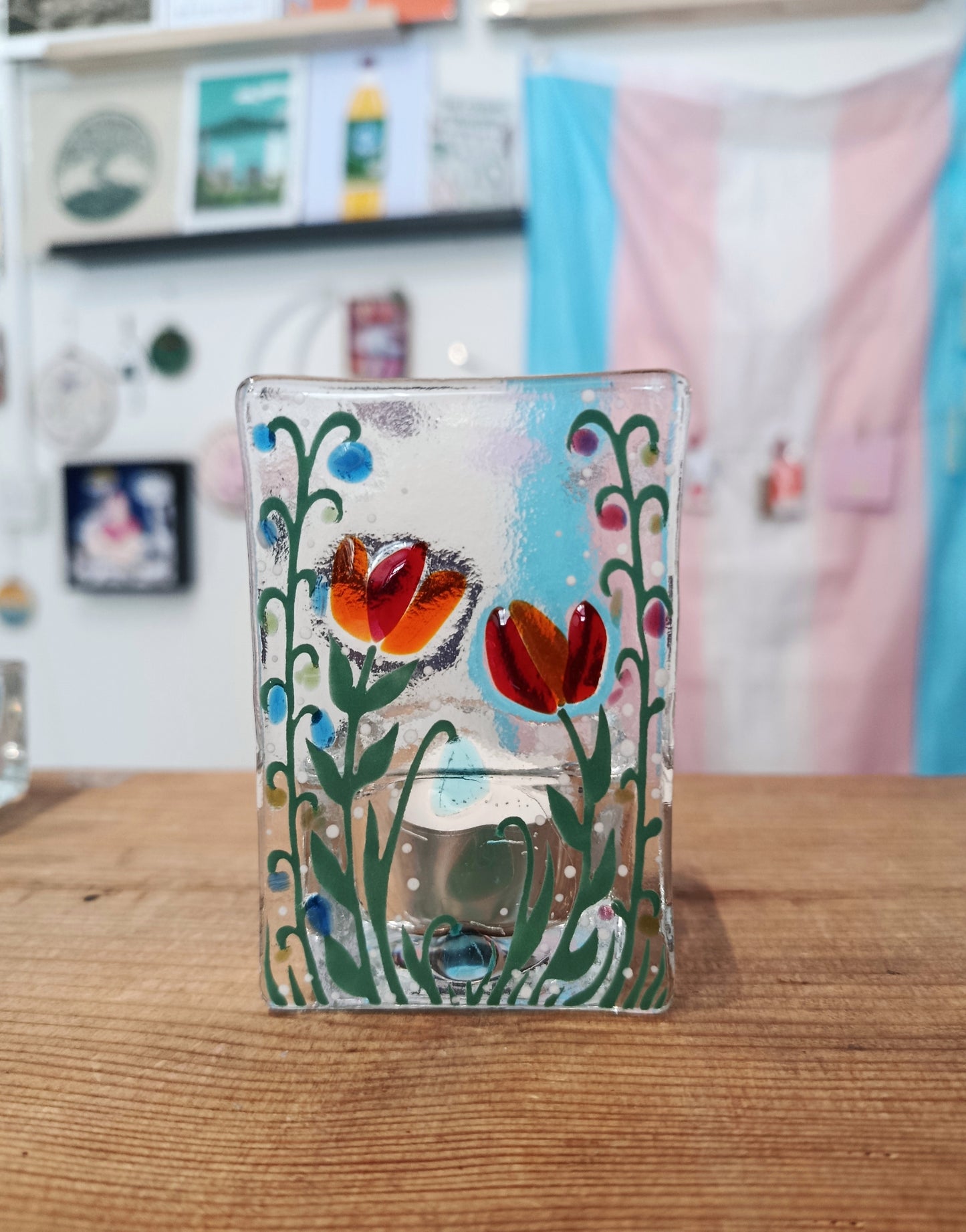 Fused Glass Tealight Holders