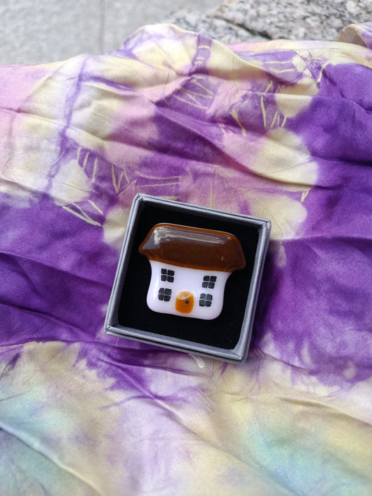 Fused Glass House Pins