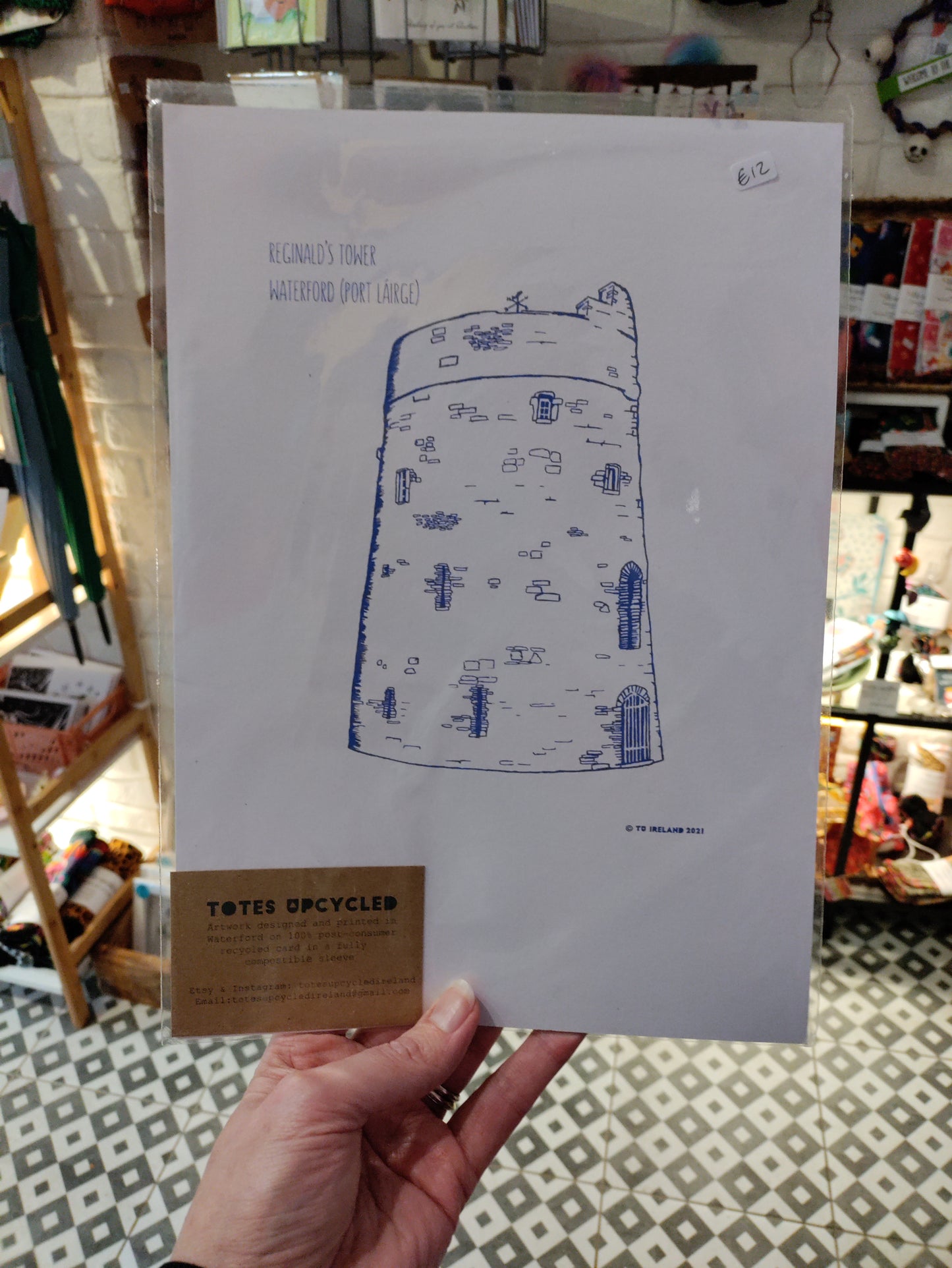 Totes upcycled Reginald's Tower print
