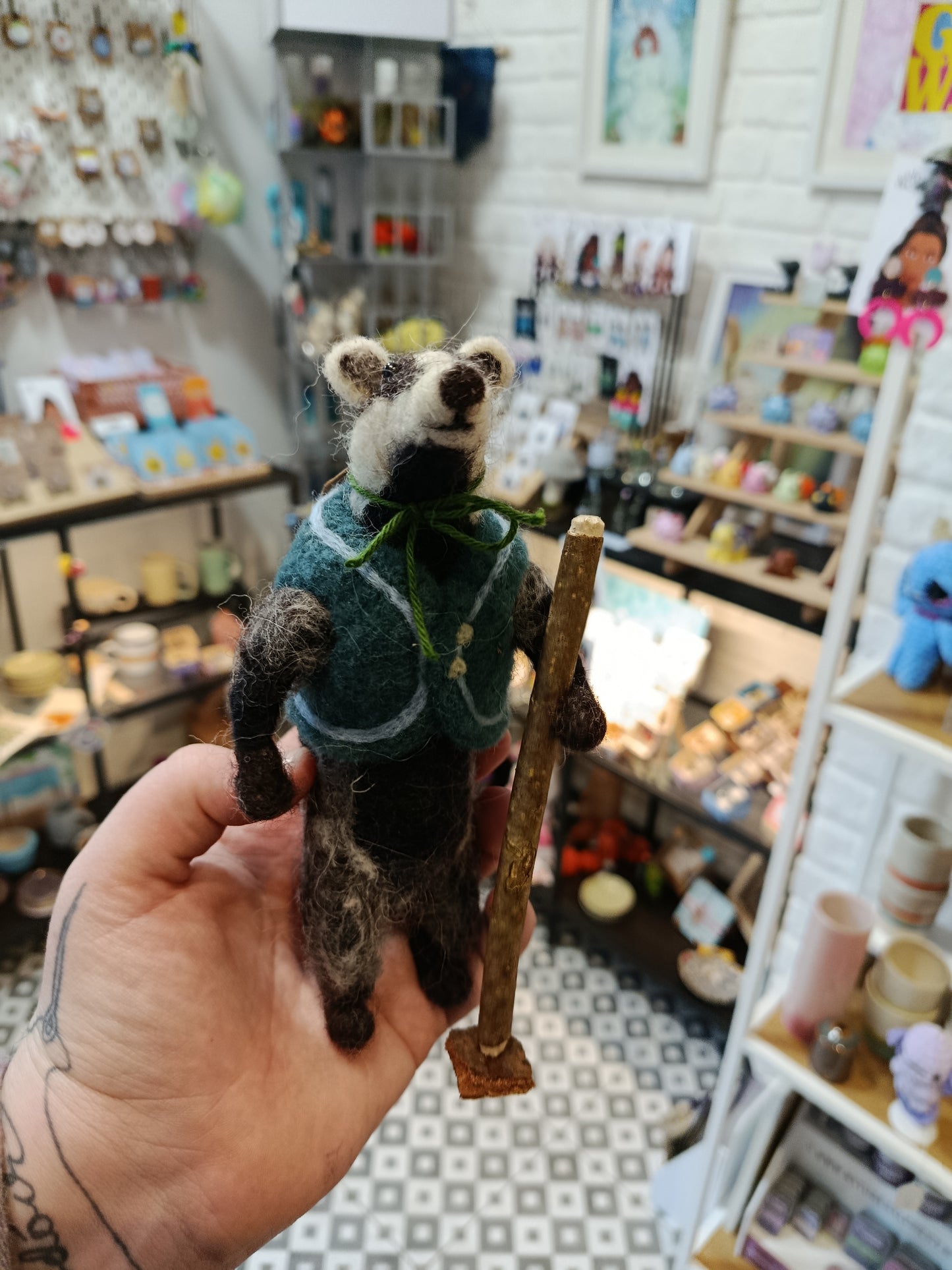 Bramble and Moss Felted Sculptures