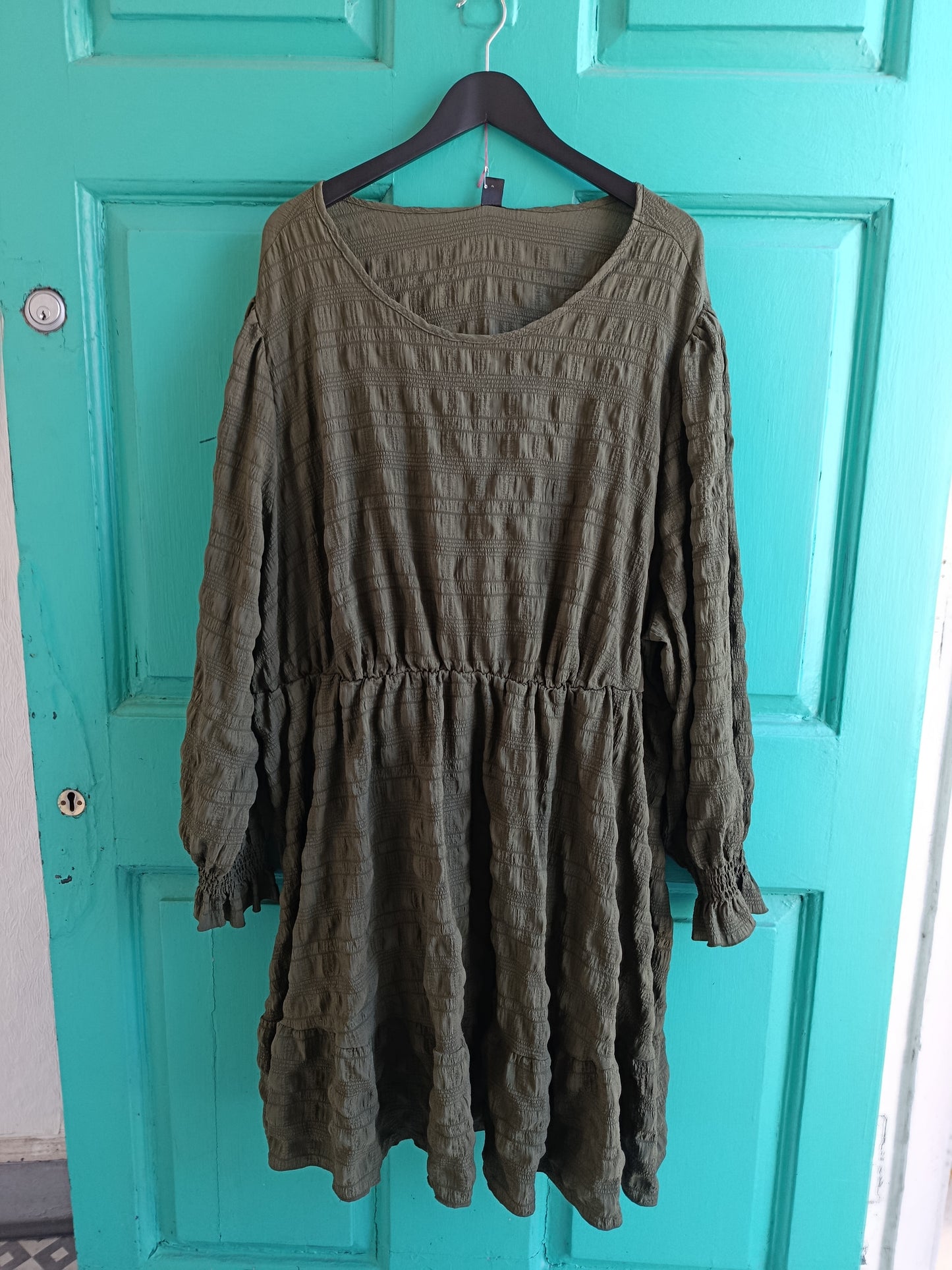 Green Textured Dress UK 34