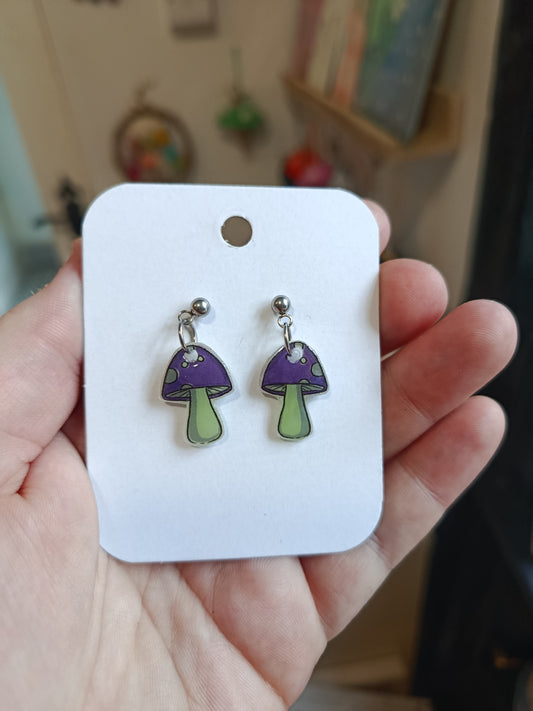 Small Mushroom Earrings FLMU1