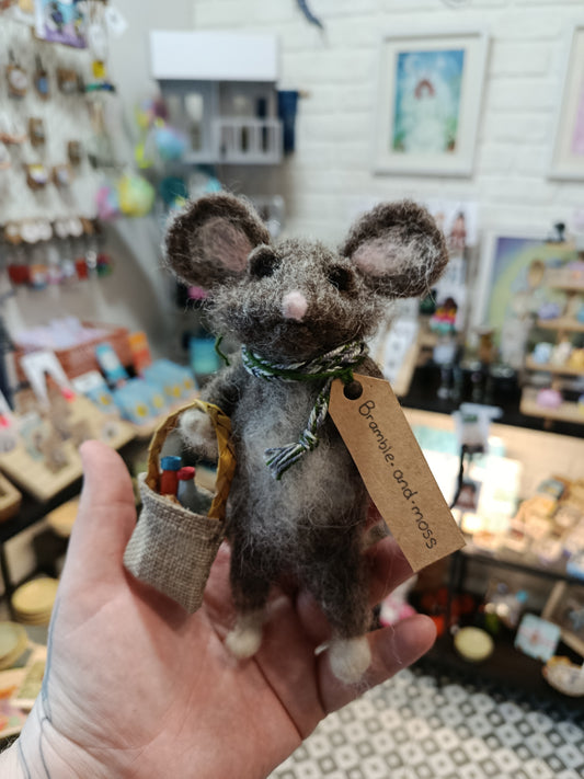 Bramble and Moss Felted Sculptures