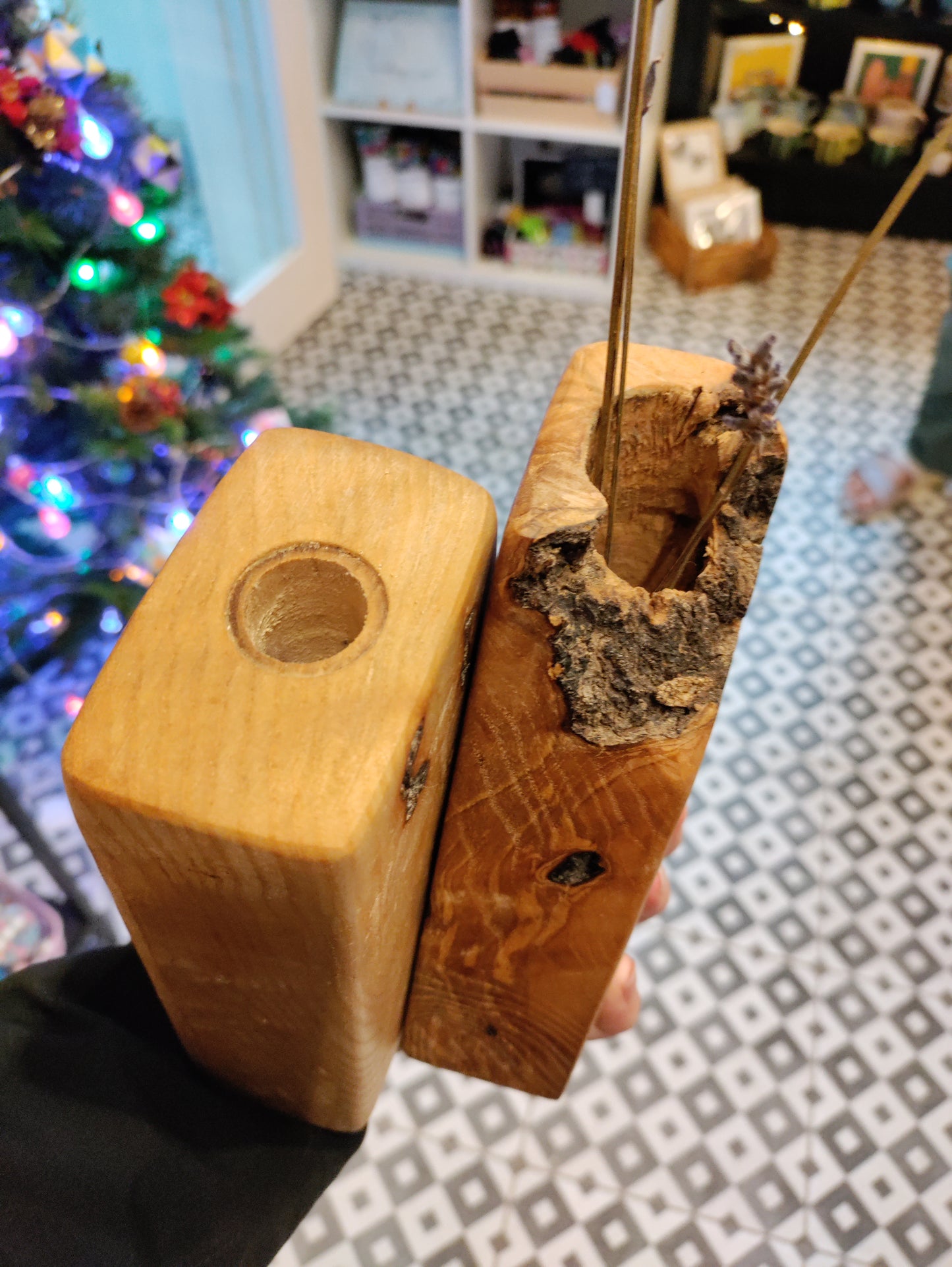 Wooden dry flower vases