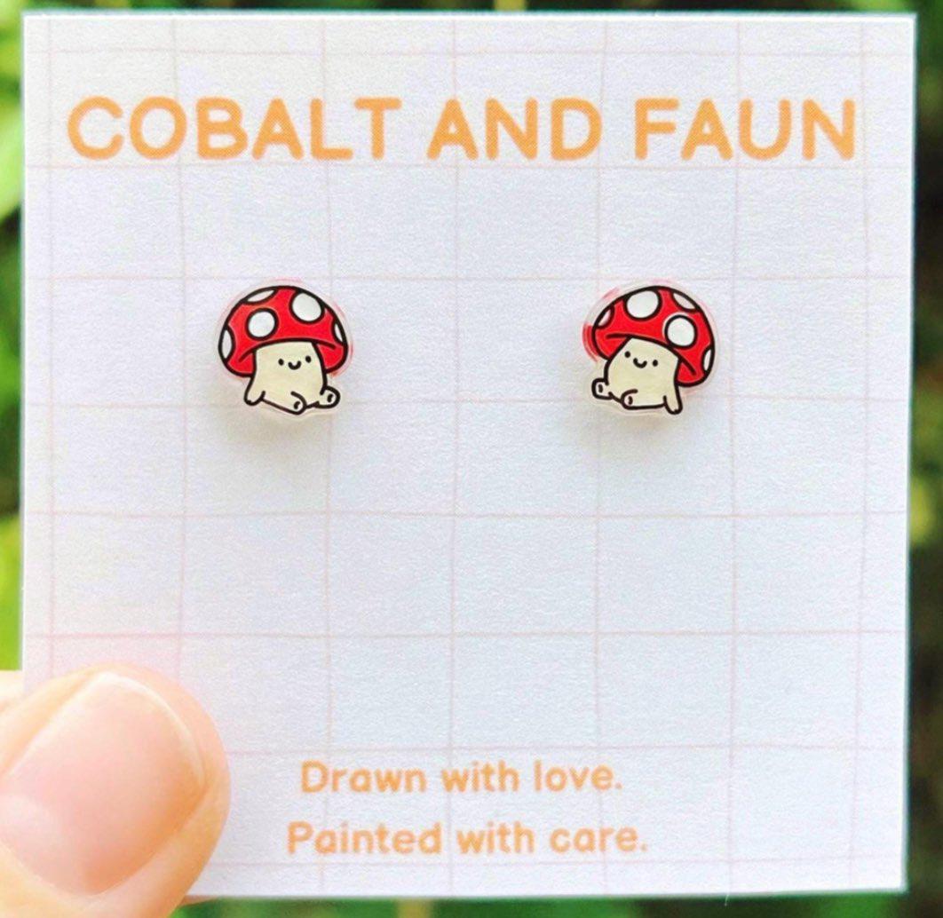 Cobalt and Faun Earrings