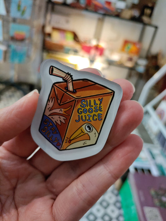 Silly goose juice magnet