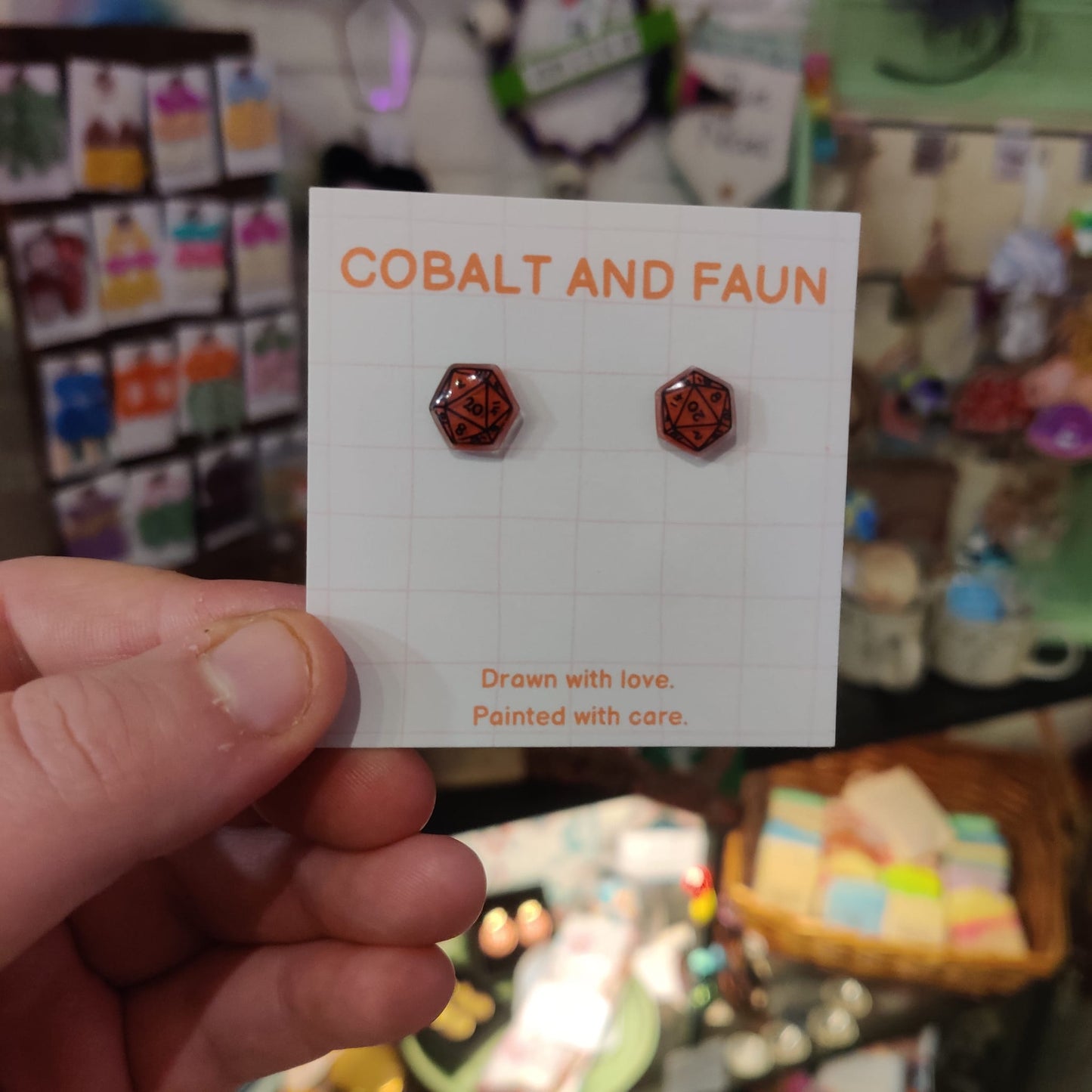 Cobalt and Faun Earrings